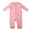 Load image into Gallery viewer, Pink long sleeve one piece romper with leaf print