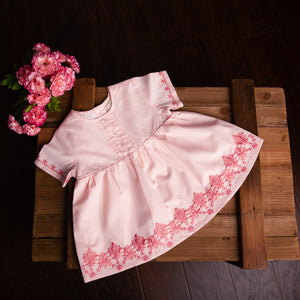 Anya Lotus Embroidery Dress